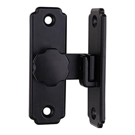 (8.15×4.5×0.34cm)90 Degree Right Angle Barn Door Lock Heavy Duty Stainless Steel Corrosion Resistant for Doors Gates Cabinets Bathrooms Toilets (1/4)