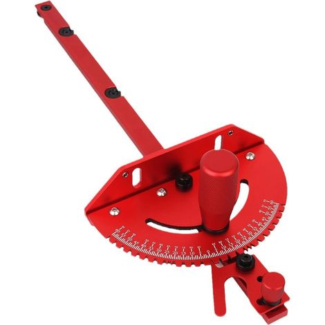 Guide À Onglets - Pour Scie De Table - En Alliage D'aluminium - Réglable En Largeur Et Longueur - Avec Barre Et Butée - 1 Pièce
