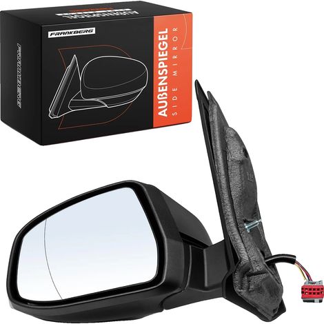 Miroir extérieur, verre asphérique, fonctionnement électrique, compatible avec Ford Focus II 2004-2012, 6 contacts de connecteur, circulation à gauche (1/5)