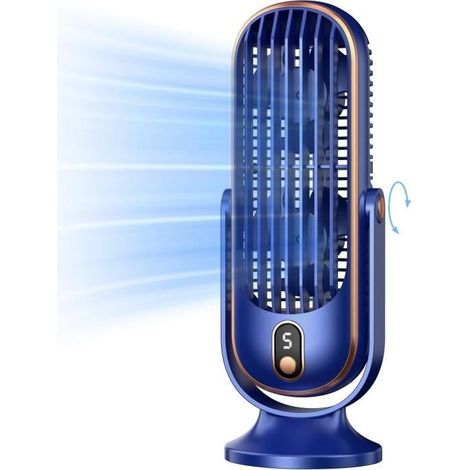 Ventilatore da tavolo – Tipo a torre – 5 velocità – Silenzioso – Ricarica USB (1/4)