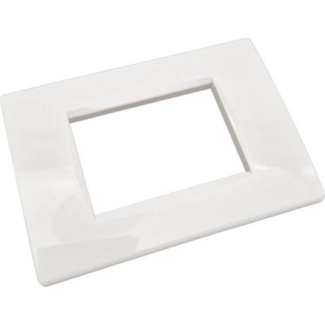 Placca 3 moduli bianca plastica per Bticino Living air compatibile  tipo lnc4803bn