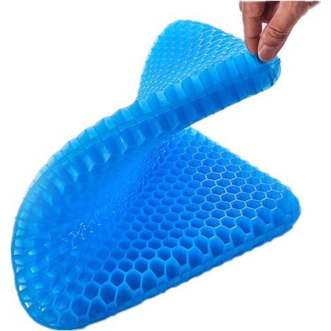 Stuhlkissen, Atmungsaktives Gel, Anti-Dekubitus-Kissen, Orthopädische Druckentlastung Mit Rutschfestem Bezug, Für Auto/Büro/Zuhause/Rollstuhl, 24 17 3cm