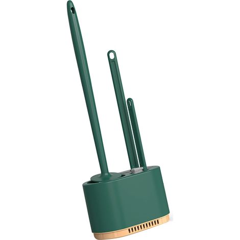 Set 3 in 1 in plastica per WC, da appendere alla parete, con spazzolino, detergente e accessori per il bagno. (1/5)