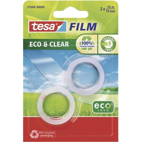 tesafilm Eco & Clear tesa 57049-00000-13 transparent (L x l) 10 m x 19 mm acrylate 2 pc(s) W07304 (1/3)