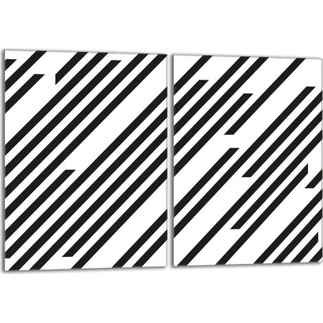 Piastra protettiva in vetro per piano cottura, 2 strisce da 40x52 mm (1/5)