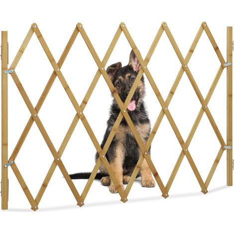 Ausziehbares hundegitter aus bambus 88