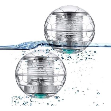 2er-Pack schwimmende Solar-Pool-Lichter, LED-Beleuchtung, automatischer Farbwechsel, wasserdichte Kugel-Solarlampe für Gartenteich, Schwimmbad, Teich, Außenbereich, Party-Dekoration (1/5)