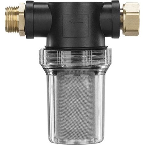 Filtre À Eau Pour Machine À Laver - Raccord Haute Pression Pour Nettoyeur Haute Pression Et Tuyau De Jardin - Norme UE - Noir - 1 Pièce (1/4)