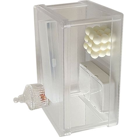 Organisateur de bureau multifonctionnel transparent et minimaliste à double couche pour ranger cosmétiques et articles de papeterie. (1/5)