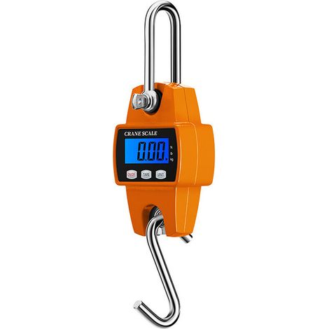 VURAHOME - 300kg/50g Balance de Grue Électronique Balance de Suspension Numérique Mini Balance de Levage Balance de Crochet Électronique Industrielle pour Bagages Pisciculture Chasse (Orange) (1/5)