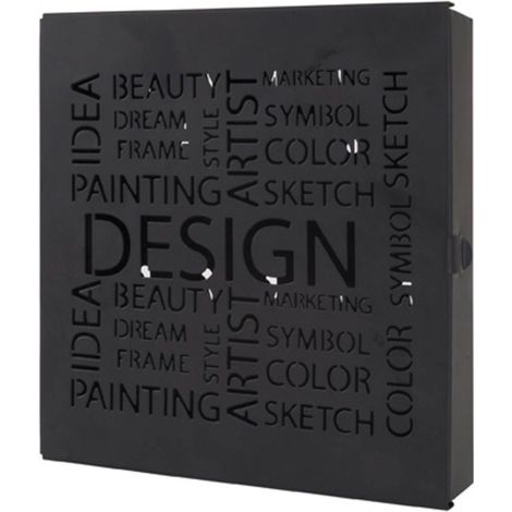 Boîte à Clés Métal "Design" 24cm Noir (1/2)