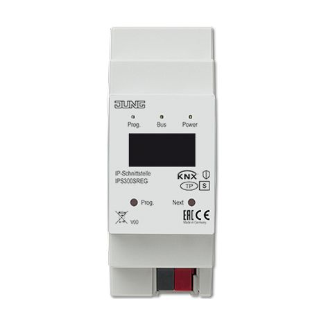 Interfaz IP jung ips300sreg montaje carril DIN segura KNX