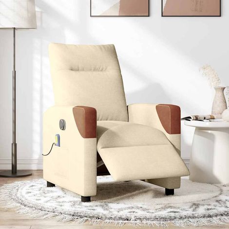 Maison Exclusive - Sillón reclinable de masaje eléctrico tela col