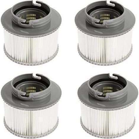 Lntyq Lot de 4 avec 8 cartouches filtrantes de rechange pour Bubble Spa (version améliorée 2020, compatible avec tous les modèles (4 pièces)) (1/4)