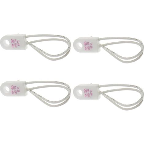 Lot de 4 fusibles thermiques à 95 °C - Plus de 250 V - 15 A - Protection de température en céramique pour moteur et appareils électroménagers (RH95) (1/5)