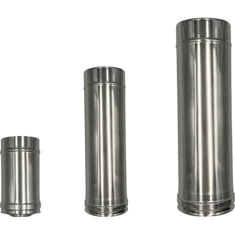 EINSIDE Tubo Doppia Parete in Acciaio Inox AISI 316, Lunghezza 100 cm – ø 150/200 mm (1/4)
