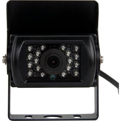 Caméra de recul couleur pour voitures, camping-cars et camions avec vision nocturne à 120° (18 LED infrarouges). (1/5)