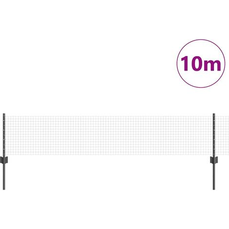 Maison Exclusive - Schweißdrahtzaun mit Pfosten 10 x 0,4 m (B x H