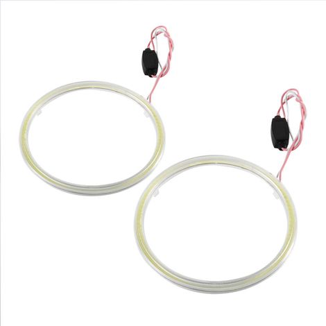 Fydun COB Angel Eyes Phare 1 Paire Auto Halo Anneaux Angel Eye COB Puces Phare DRL LED 12V pour Voiture De Moto(110mm). (1/3)