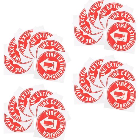 Lot de 100 Autocollants Ronds « Extincteur » 11 CM Adhésifs Imperméables et Résistants à la Décoloration Signalisation Sécurité Incendie pour Voiture Bureau et Usage (1/5)