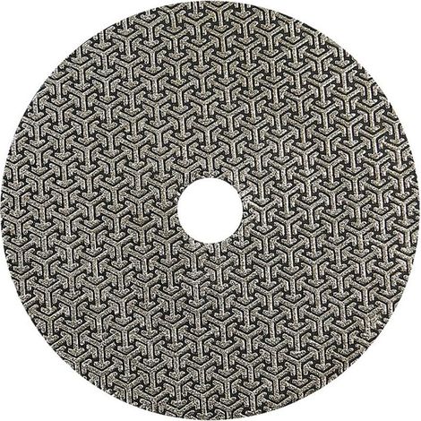 Feuille de papier abrasif diamant galvanisé, grain 60, 125 mm, dos auto-agrippant pour métal, verre, porcelaine, céramique, polissage et coupe à la main (1 pièce) (1/5)