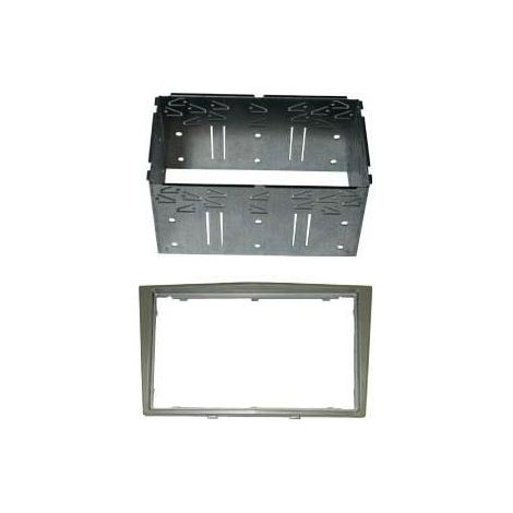 Adaptateur autoradio Double DIN - AUTOLEADS - Opel Corsa 2006 - Gris métal - Cage métallique - Compatible Opel