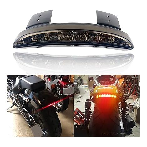 Feu Arrière Moto Clignotant Indicateurs LED Plaque de Bord de Garde-Boue Frein Stop Arrêt Lampe Intégrés pour XL883N 1200N XL1200V XL1200X (1/5)