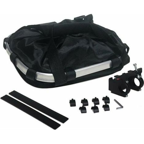 Panier vélo pour chien - - Pliable et amovible - Installation rapide sans outils - Alliage d'aluminium (1/4)