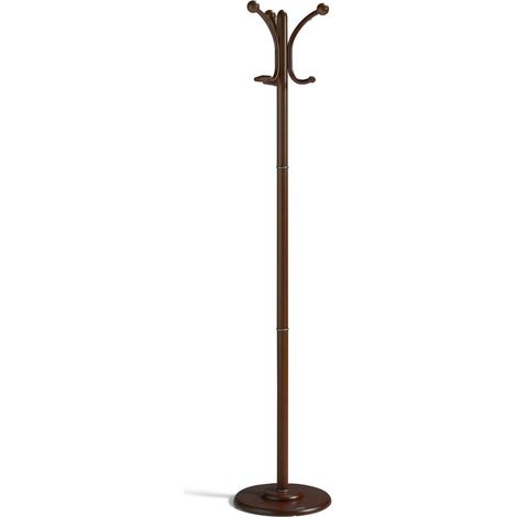 Perchero mod. 409 herrajes en cromo satinado lacado wengué, 170 cm(alto)35 cm(ancho)35 cm(largo) (1/2)
