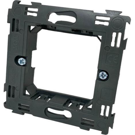 Kit 5 supporti modulo per placche 2 posti compatibile con living light international cassetta 502 scatola per placchette interruttori (1/3)