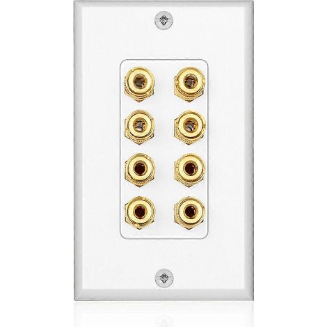 Plaque murale pour 8 haut-parleurs, panneau audio pour home cinéma (4 haut-parleurs) (1/5)