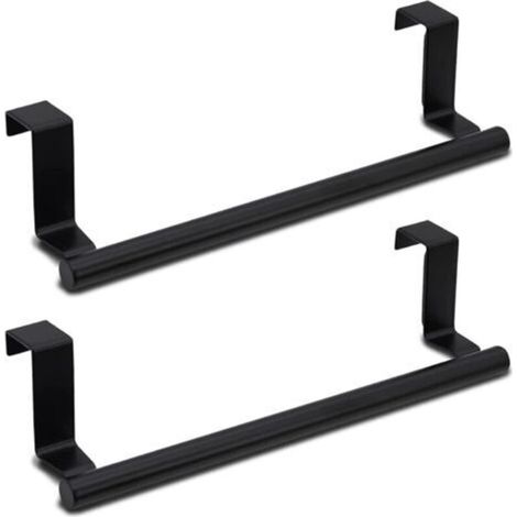 2 Pièces Porte Torchons de Porte, Porte-Serviettes Pratique, Porte Torchons, Porte Serviette Barre Torchon, Porte Torchon de Bain sans Percage, Convient pour La Cuisine, La Salle de Bain Etc (1/4)