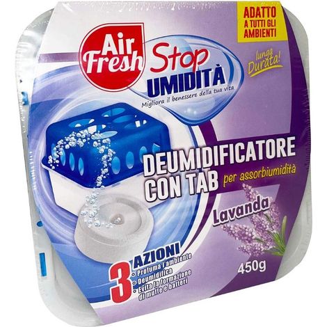 Deumidificatore con Tab Profumata AIRFRESH Lavanda 450 g
