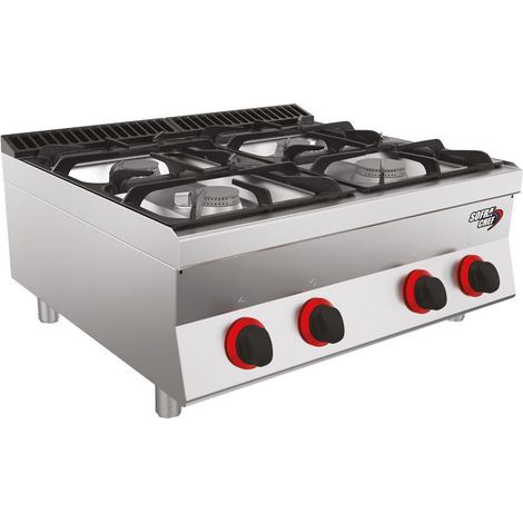 SOFRACHEF - Top 4 feux gaz - long. 800 mm - 7ST4F22G - Sofraca