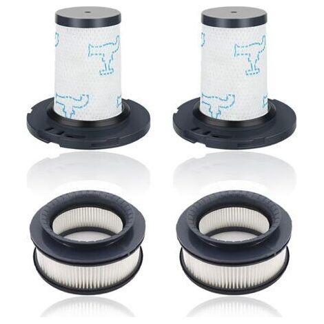 DTEKGAZ - Wiederverwendbarer Staubsaugerfilter, kompatibel mit Rowenta X-Force Flex 11.60 12.60 14.60 15.60, Ersatzteilfilter, 2 Vormotorfilter + 2 Nachmotorfilter, ersetzt ZR009007, ZR009008.