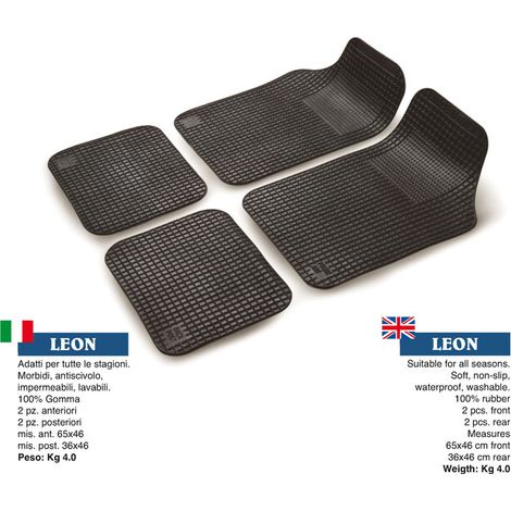 SET TAPPETO AUTO IN GOMMA POLAR 4 PEZZI- 1,0 pz