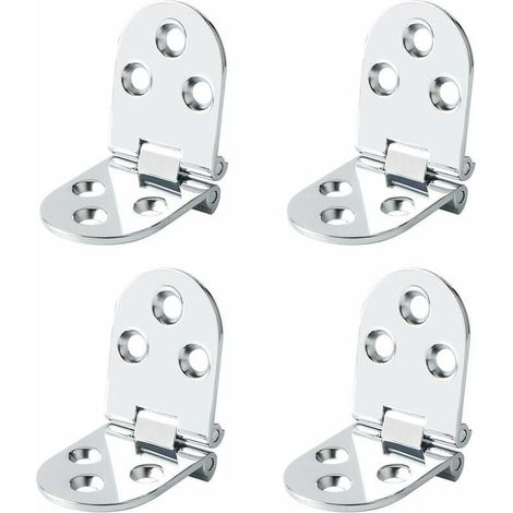 Folding Table Hinge, Toggle Connector, Stainless Steel Furniture Accessories, 180 Degree Folding, 4pcs Silver (1/5)