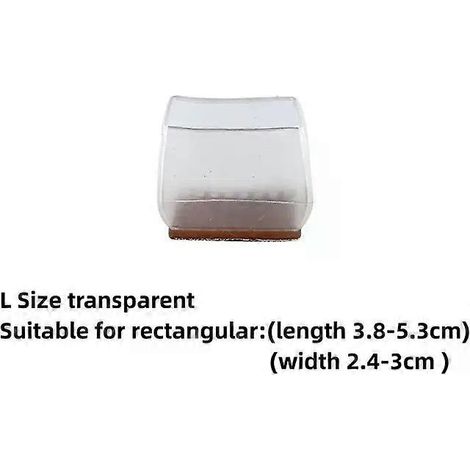 Protection transparente pour pieds de chaise, protection de sol, patin antidérapant en silicone, protection pour pieds de meubles et de table D (1/5)