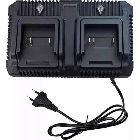 Caricabatterie Doppia Batteria 21v 128Vf Caricabatteria 220V Caricatore Rapido per Batterie Litio
