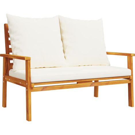 Canapé de jardin，Canapé d'extérieur，Sofa de jardin 120 cm avec coussin bois d'acacia massif CFW699977 (1/5)