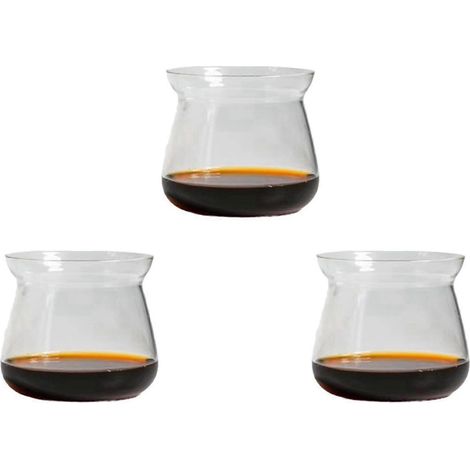 Lot de 3 tasses à café en verre borosilicate haute température, 275 ml chacune, tasses à café à infusion lente (1/5)