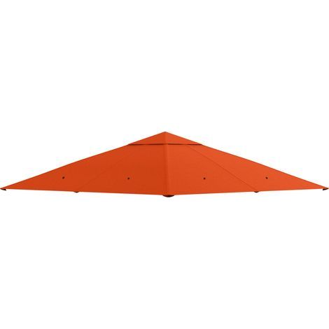 Ersatzdach für Gartenpavillon. Polyester. 2,98 x 2,95 m. Orange.