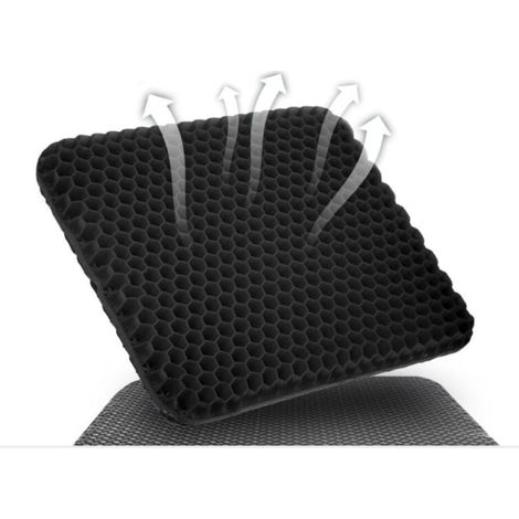 Coussin de Chaise,Coussin de Gel Respirant, Coussin Anti Escarres, Soulage la Pression sur Le Orthopédique avec Housse Antidérapant pour Voiture/Bureau/Maison/Fauteuil Roulant (1/5)