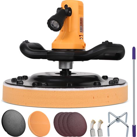 2 en 1 1680W Machine à Lisser le Plâtre Ø380 mm Mélangeur avec LED Mélangeur de Béton pour Traitement Plâtre Mortier Béton Fonction Polisseuse (1/5)
