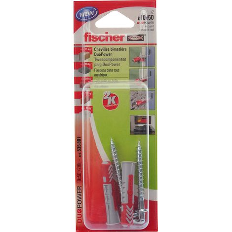 Fischer 535002 DuoPower 10 x 50 WH K NV Set de chevilles 50 mm 10 mm 1 set (1/5)