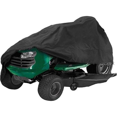 Housse protection pour tondeuse – 210D imperméable avec revêtement argenté – 72x54x46 po noir (1/5)