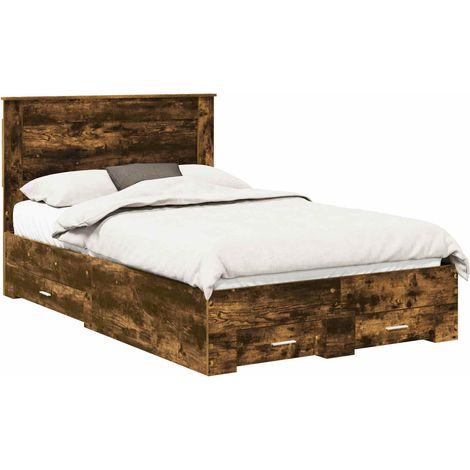 Maison Exclusive - Bettgestell mit Schubladen mit Kopfteil Holzwe