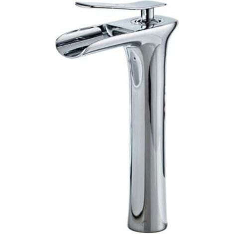 [JAMAIS UTILISÉ] Robinet de salle de bain en laiton vintage, mitigeur monocommande, robinet de lavabo vintage, luminaire de salle de bain en laiton de haute qualité, argent (1/4)