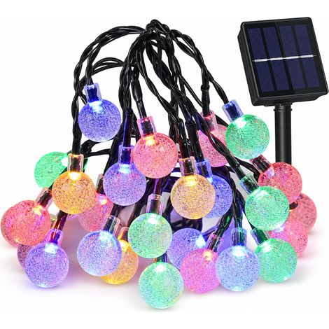 Guirlande Lumineuse LED Solaire Multicolore, 100 LED, 8 Modes, Étanche pour Jardin et Noël (1/5)