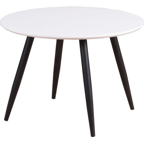 Table Enfant Design "Plaza" 60cm Blanc & Noir (1/5)